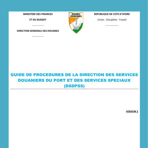 Aperçu du document PROCÉDURES DSDPSS — Document douanier officiel, Côte d'Ivoire